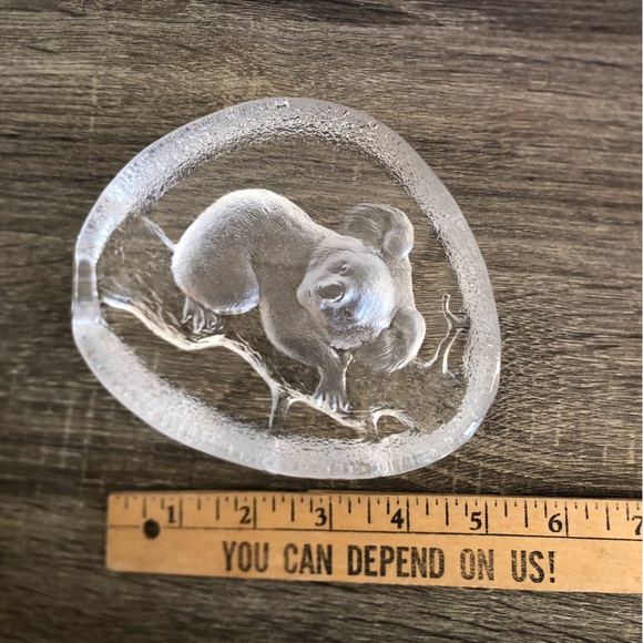 Vtg Mats Jonasson Sweden Crystal Paperweight - Picture 7 of 12